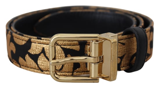 Dolce & Gabbana Mehrfarbiger Jacquard-Leder-Gürtel mit Logo-Schnalle - Image 2