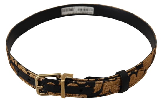 Dolce & Gabbana Mehrfarbiger Jacquard-Leder-Gürtel mit Logo-Schnalle - Image 5
