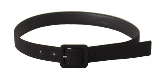 Dolce & Gabbana Schwarzer Samt Leder Logo Gürtelschnalle Gürtel - Image 4