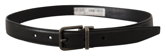 Dolce & Gabbana Schwarzer Kalbsledergürtel mit Logo-Metallschnalle - Image 3