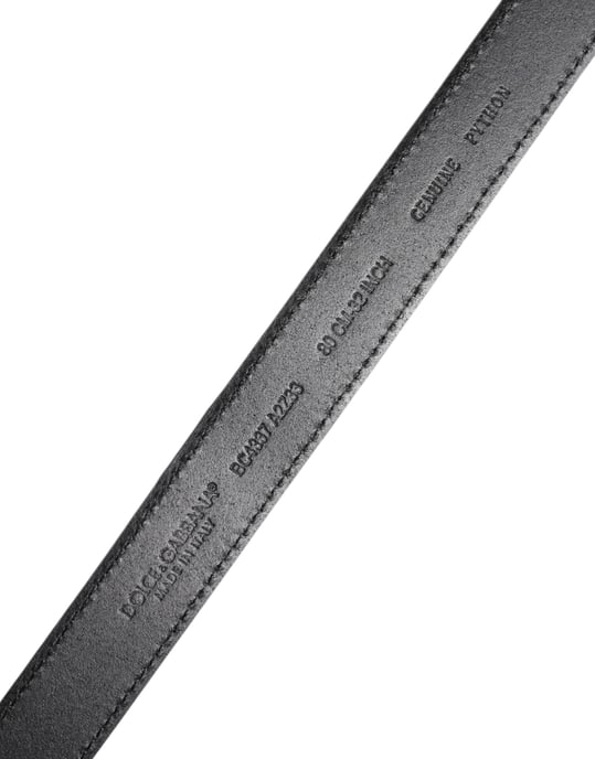 Dolce & Gabbana Roter Exotischer Leder Gürtel mit Messingmetallschnalle - Image 5