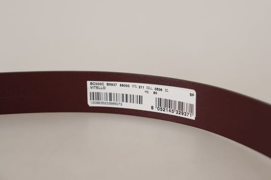 Dolce & Gabbana Bordeaux Kalbsleder Gürtel mit silberfarbener Metallbuckle - Image 4
