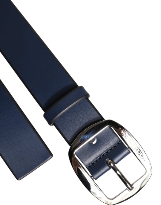 Dolce & Gabbana Blauer Kalbleder Gürtel mit klassischer Metall-Schnalle - Image 6