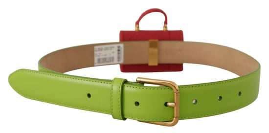 Dolce & Gabbana Grüne Leder Devotion Herz Mikro Tasche Kopfhörer Gürtel - Image 2