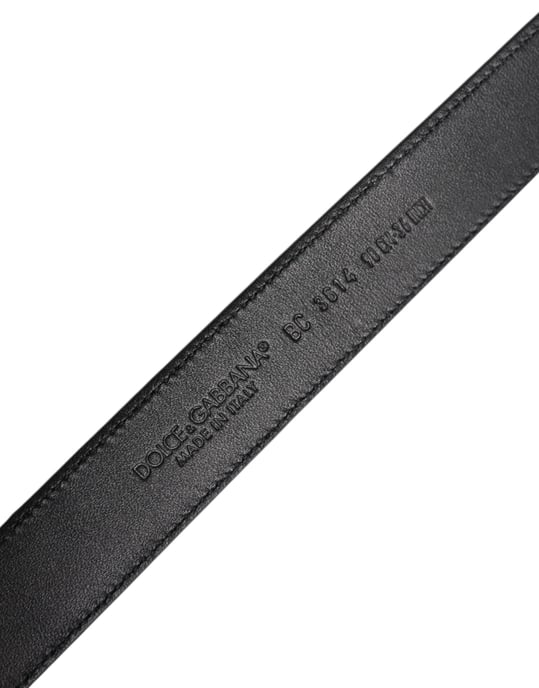 Dolce & Gabbana Schwarzer Kalbsleder Gürtel mit klassischer Metallschließe - Image 6