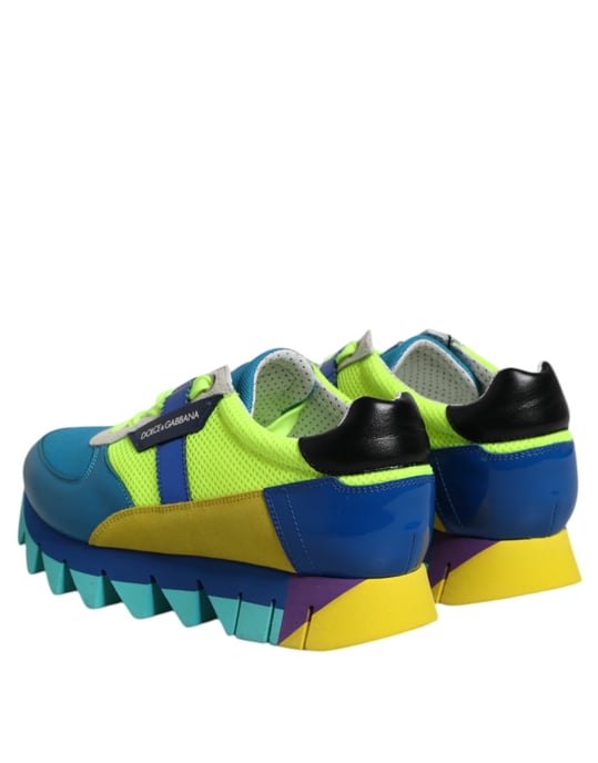 Dolce & Gabbana Mehrfarbige Leder Low-Top Herren Sneaker Schuhe - Image 5