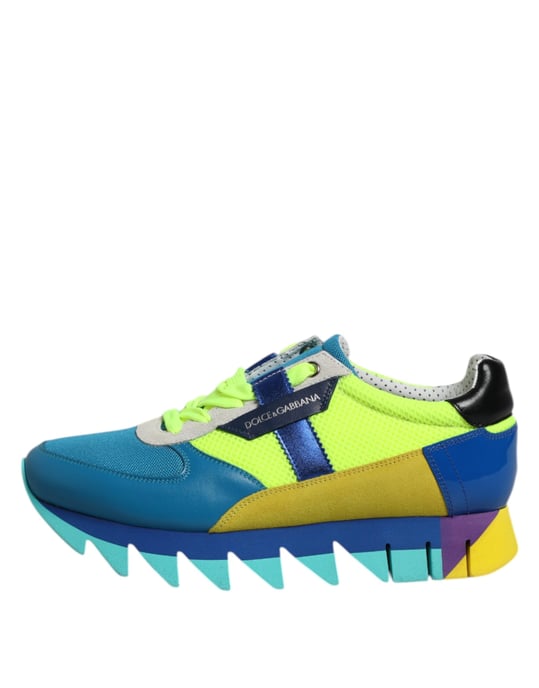 Dolce & Gabbana Mehrfarbige Leder Low-Top Herren Sneaker Schuhe - Image 6