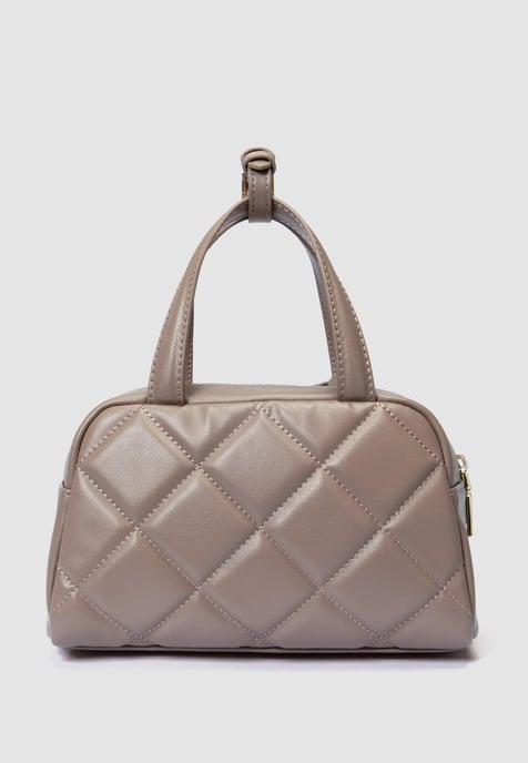 LA FIERA Damen gesteppte kleine Handtasche in neutralem Farbton - Image 2