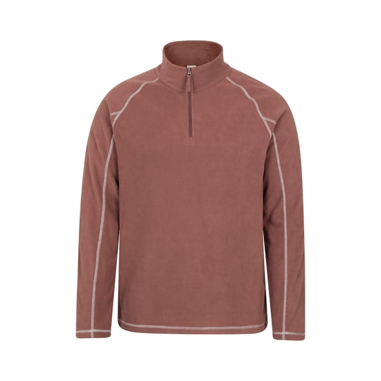 Mountain Warehouse - "Ashbourne II" Fleece-Oberteil mit halbem Reißverschluss für Herren (Braun) - Image 1