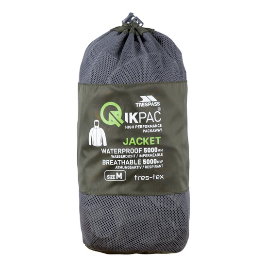 Trespass Unisex Regenjacke Qikpac X (Moosgrün) - Image 3