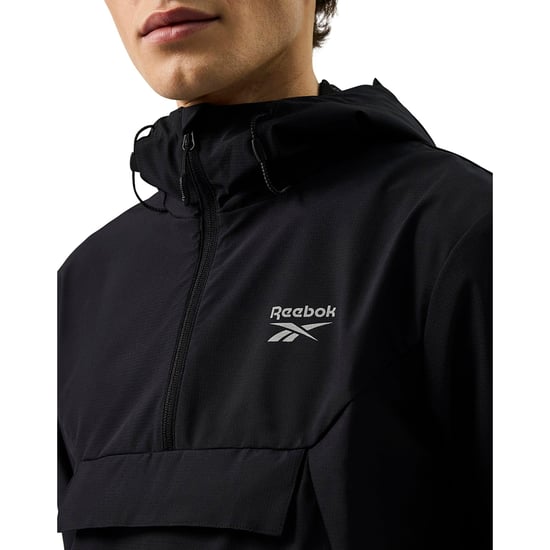 Reebok - "Burbage" Windrunner Jacke für Herren, Über den Kopf (Schwarz) - Image 3