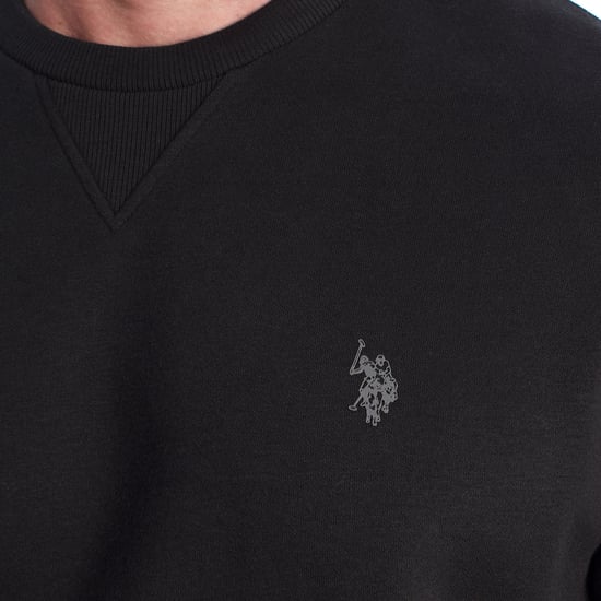 U.S. Polo Assn Herren-Sweatshirt mit Rundhals, Modell US40187021 - Schwarz - Image 2