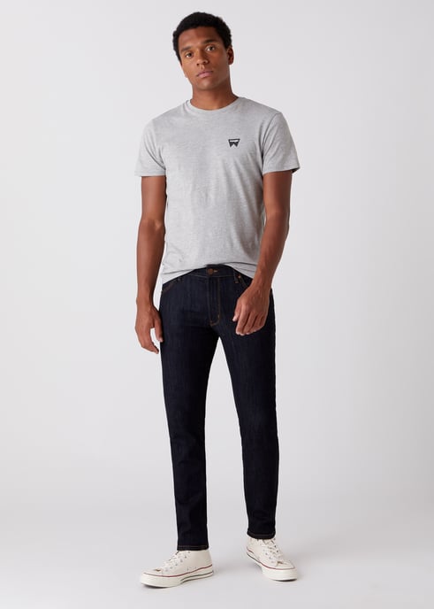 Wrangler Larston Dark Rinse Slim Tapered Jeans - Image 1
