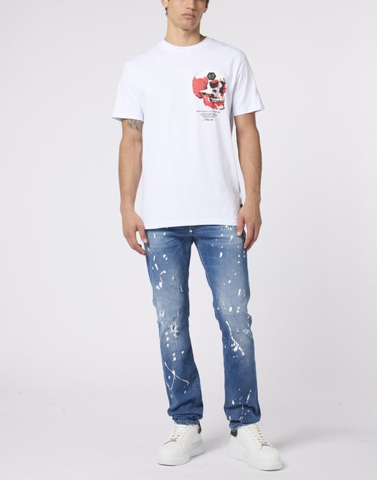 Roundneck T-Shirt Puffy Red Skull Skull - Image 4