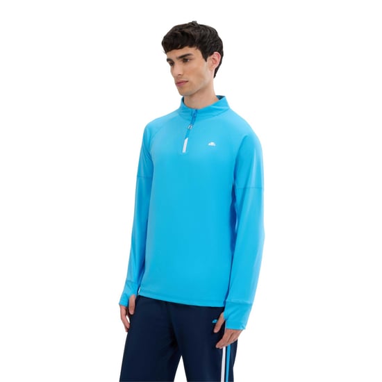 Ellesse - "Musica" T-Shirt für Herren, mit kurzem Reißverschluss, Langärmlig (Blau) - Image 3