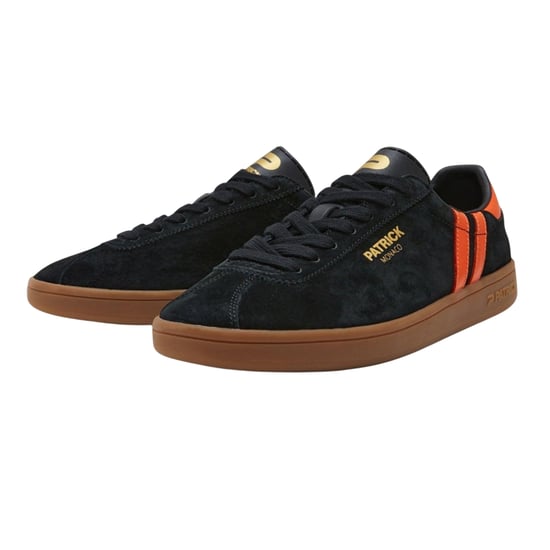 Patrick - "Monaco" Sneaker für Herren, Wildleder, Cupsohle (Schwarz/Orange) - Image 3