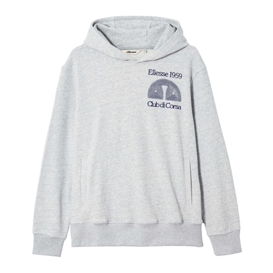 Ellesse - "Club Di Corsa" Kapuzenpullover für Herren (Hellgrau meliert) - Image 1