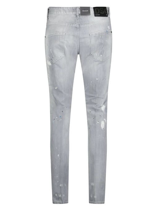 Dsquared2 Cool Guy Farbe spritzen Ripped Slim Fit Jeans in Grau - Image 2