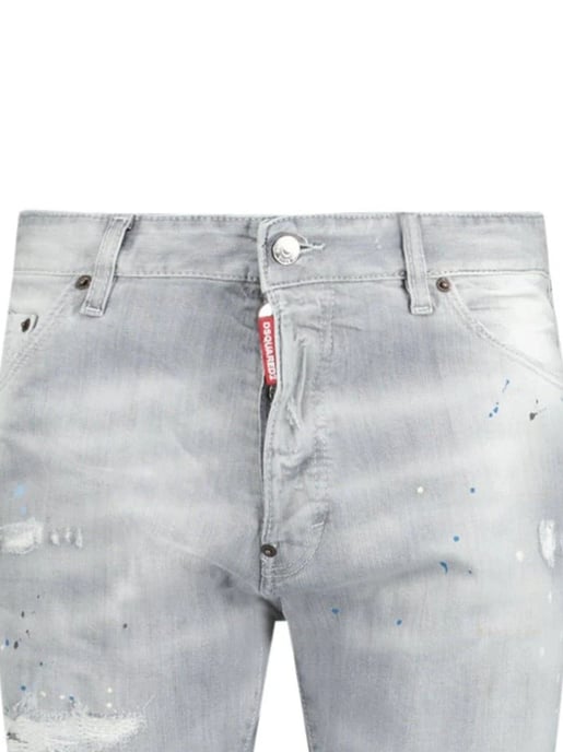 Dsquared2 Cool Guy Farbe spritzen Ripped Slim Fit Jeans in Grau - Image 3
