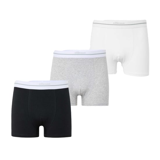 Ellesse - "Ambria" Boxershorts für Herren (3er-Pack) (Weiß/Schwarz/Grau) - Image 1