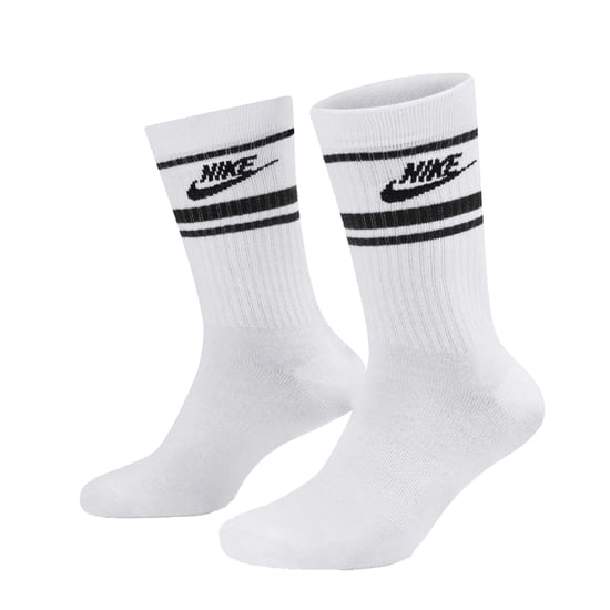 Nike - "Sportswear Essential" Socken für Herren/Damen Unisex, Alltag (3er-Pack) (Weiß/Schwarz) - Image 1