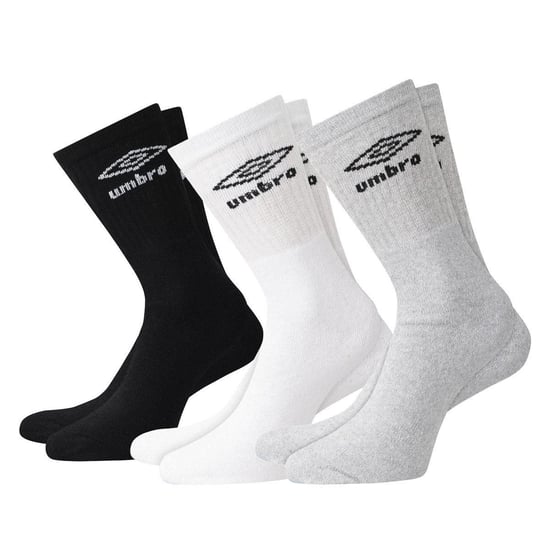 Umbro - Socken für Herren(3er-Pack) (Schwarz/Weiß/Grau) - Image 1