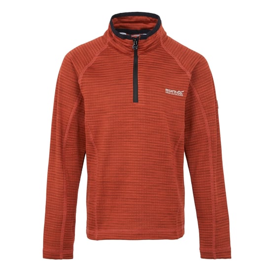 Regatta - "Berley" Fleece-Oberteil mit halbem Reißverschluss für Kinder (Ockerbraun/Schwarz) - Image 1