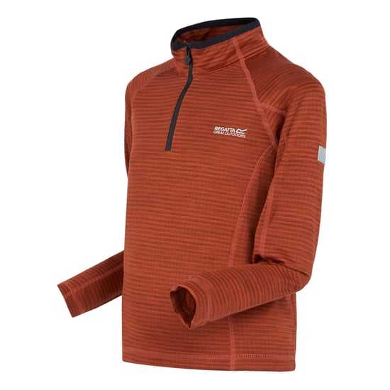 Regatta - "Berley" Fleece-Oberteil mit halbem Reißverschluss für Kinder (Ockerbraun/Schwarz) - Image 3