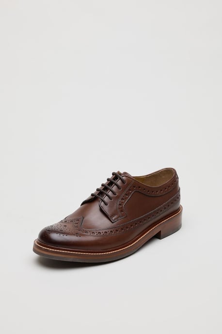 Chapman & Moore Longwing Brogue Country Leder Herren Schuhe Choco - Image 1