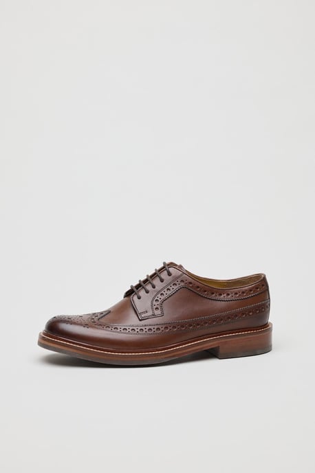 Chapman & Moore Longwing Brogue Country Leder Herren Schuhe Choco - Image 2