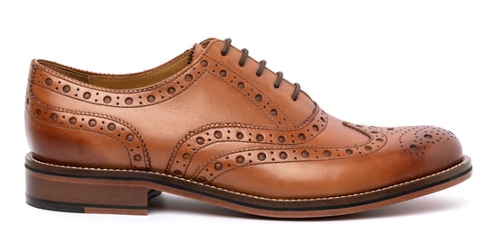 Chapman & Moore Oxford Brogue Leder Herrenschuhe in Tan Burnish - Image 2