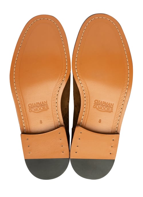Chapman & Moore Oxford Brogue Leder Herrenschuhe in Tan Burnish - Image 4