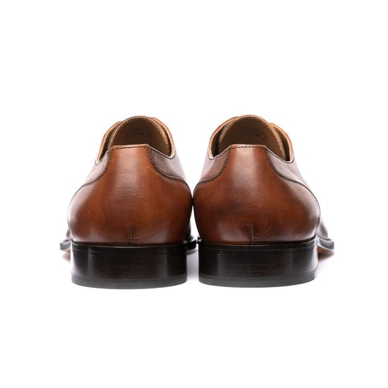 Chapman & Moore Zehenkappen-Oxford-Lederherrenschuhe in Schokolade - Image 3