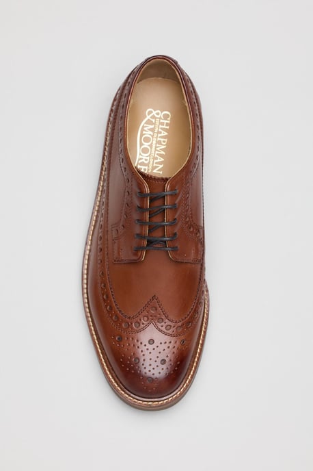 Chapman & Moore Longwing Brogue Country Leder Herren Schuhe in Beere - Image 5