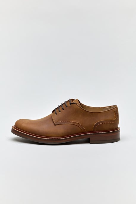 Chapman & Moore Einfache Derby-Land-Oil-Leder-Herrenschuhe in Tan - Image 2