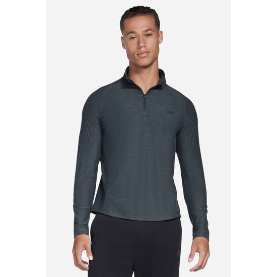 Skechers GO DRI All Day Performance 1/4-Zip Active-Shirt aus Polyester, Herren - Schwarz - Image 1