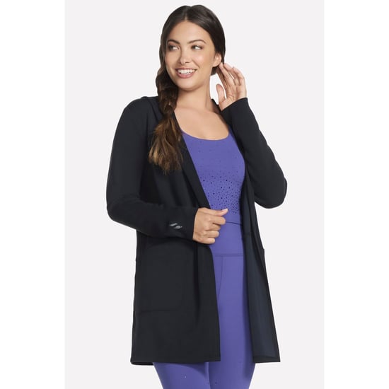 Skechers SKECHLUXE Elevate Restful Hoodigan Damen Schwarze Cardigans - Image 1