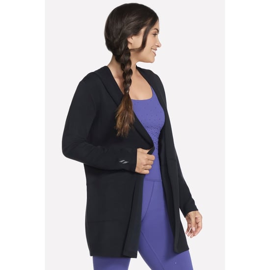 Skechers SKECHLUXE Elevate Restful Hoodigan Damen Schwarze Cardigans - Image 3