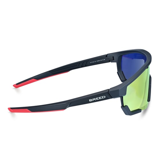 Lunettes de soleil polarisées Breed Vega - Noir/Rouge - Image 3