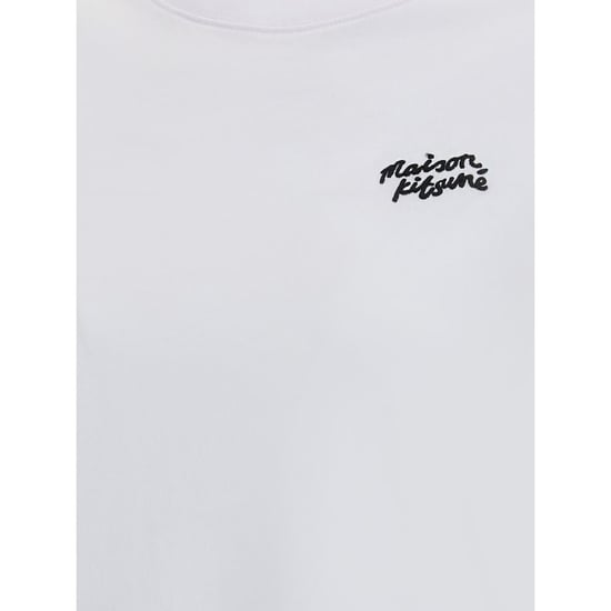 Maison Kitsuné Weißes Baumwoll-T-Shirt - Image 3