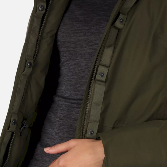Regatta Womens/Ladies Yewbank II Wasserdichter Parka (Dark Khaki) - Image 4