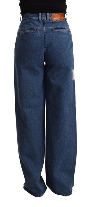 GCDS Blaue Baumwoll-Hochtaillierte Weite Jeans mit Bootcut - Image 3