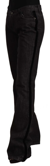 GF Ferre Schwarze Mittlere Taille Baumwoll-Denim Gerade Bootcut Jeans - Image 2