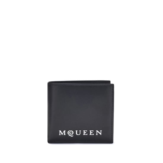 Alexander McQueen Schwarze Kalbleder Bos Taurus Geldbörse - Image 1