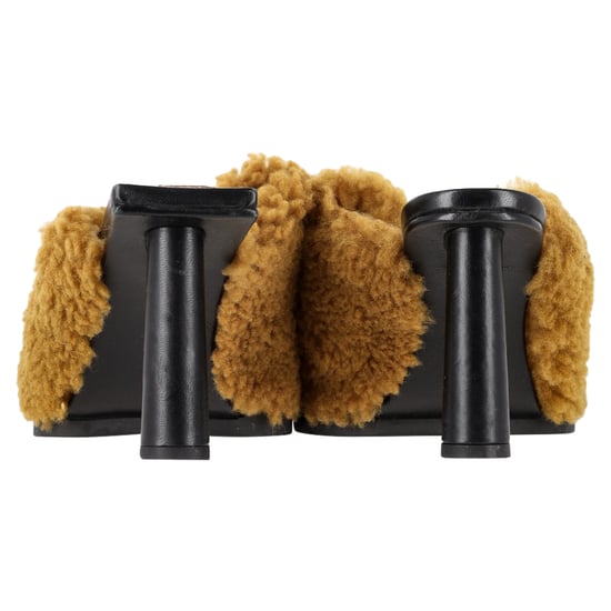 Jacquemus Les Mules Carrés Ronds Shearling-Sandalen aus braunem Lammfell - Image 5