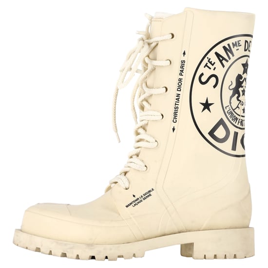 Dior DiorCamp Schnürstiefeletten aus cremefarbenem Gummi - Image 4