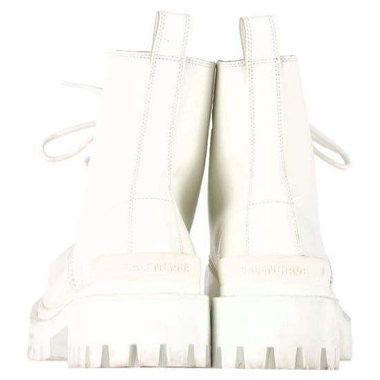 Balenciaga Strike Combat Boots aus weißem Kalbsleder - Image 5