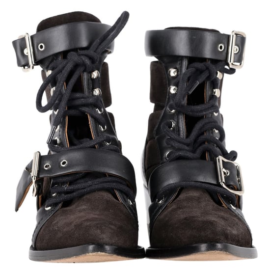 Chloé Rylee Cutout-Ankle-Boots aus schwarzem Wildleder und Leder - Image 3