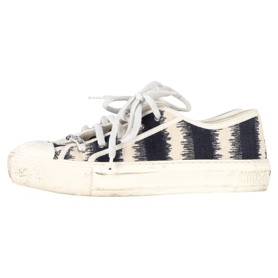 Dior D-Streifen Walk 'N' Dior Low-Top-Sneaker aus mehrfarbigem Canvas - Image 4