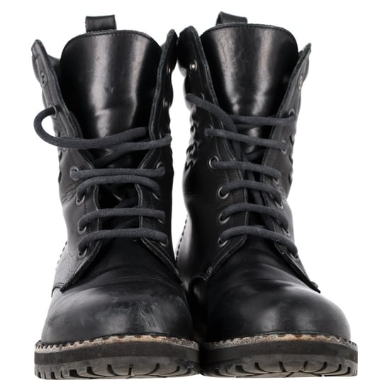 Bottega Veneta Eldfell Intrecciato-Kampfstiefel aus schwarzem Leder - Image 2